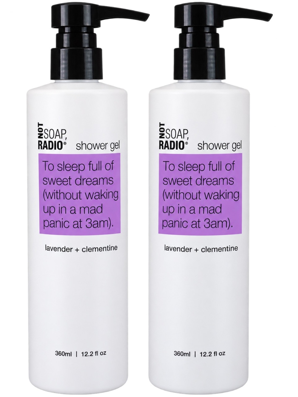 Not Soap Radio Lavender + Clementine Shower Gel 12.2 oz Lot of 2